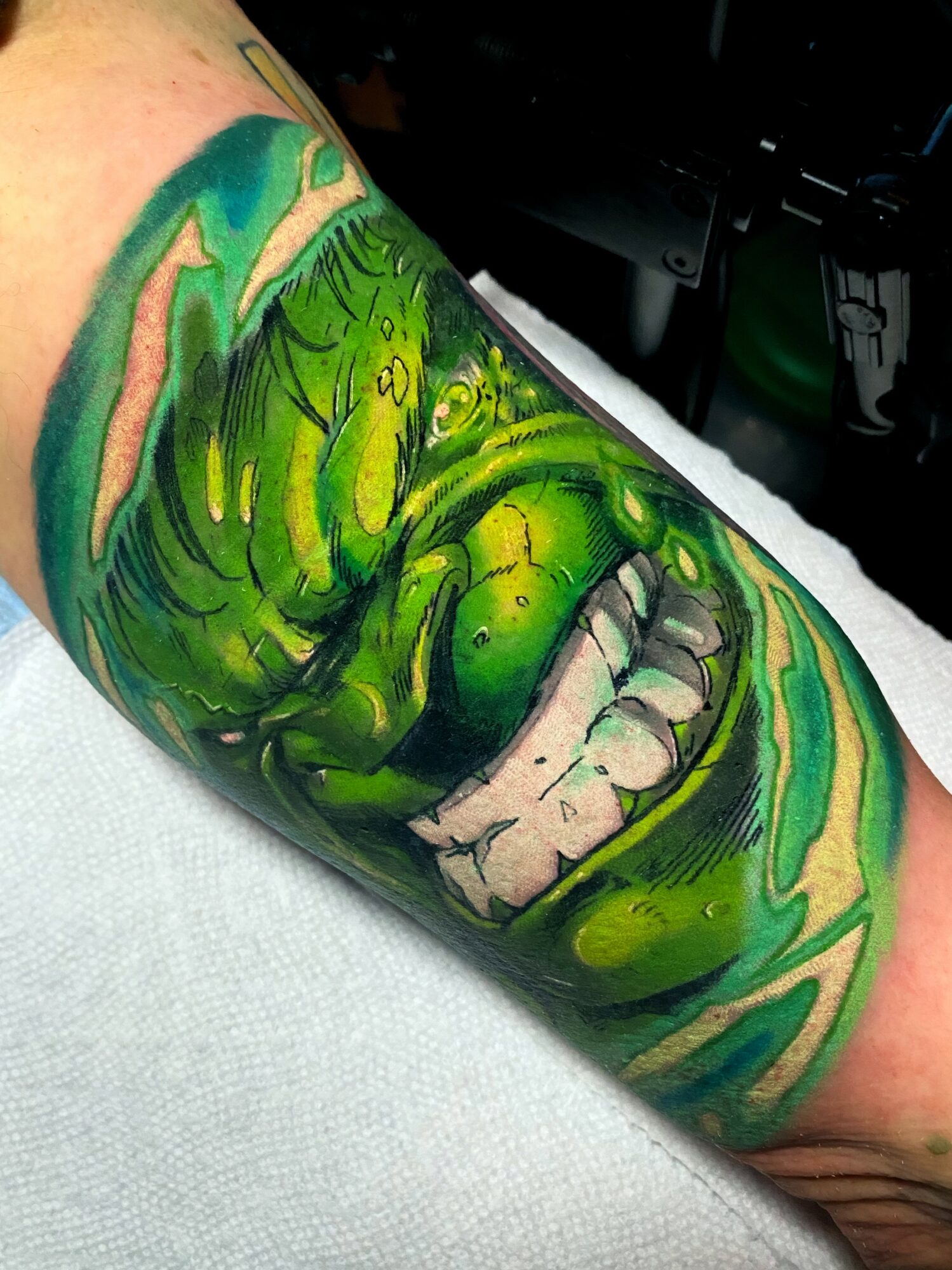 Hulk face tattoo by Mloody Tattoo | Post 23753